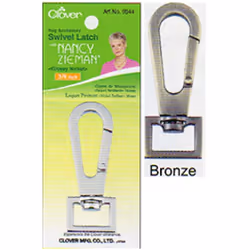 Clover Swivel Clip Fasteners Satin Bronze - each