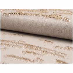 Minerva Reversible Flip Sequin Mesh Fabric Gold & Cream - per metre