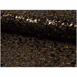 Minerva Sequin Mesh Fabric Gold - per metre