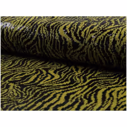 Minerva Sequin Mesh Fabric Black & Yellow - per metre