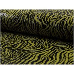 Minerva Sequin Mesh Fabric Black & Yellow - per metre