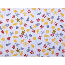 Minerva Printed Polycotton Fabric White - per metre