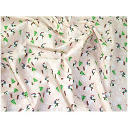 Minerva Printed Polycotton Fabric Peach - per metre
