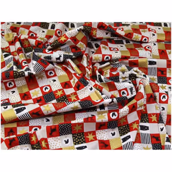 Minerva 100% Cotton Fabric Red - per metre