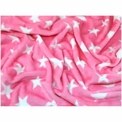 Minerva Reversible Fleece Fabric Pink - per metre