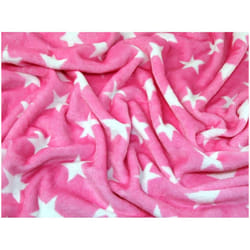 Minerva Reversible Fleece Fabric Pink - per metre