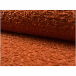 Minerva Curly Faux Fur Fabric Burnt Orange - per metre