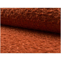 Minerva Curly Faux Fur Fabric Burnt Orange - per metre