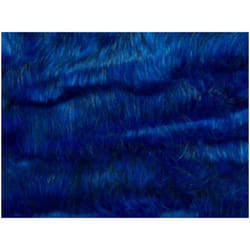 Minerva Fantasy Faux Fur Fabric Royal Blue - per metre