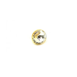 Glass Diamante Buttons  Gold - each
