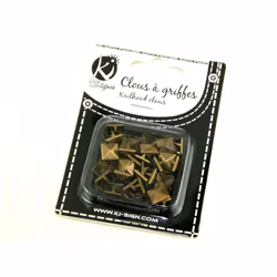 Pyramid Metal Studs  Antique Brass - per pack of 30