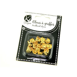 Round Metal Studs  Gold - per pack of 30