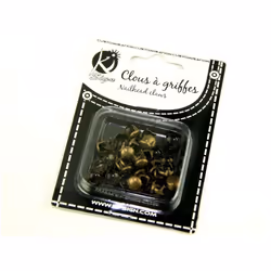 Round Metal Studs Antique Brass - per pack of 50