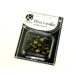 Round Metal Studs  Antique Brass - per pack of 50