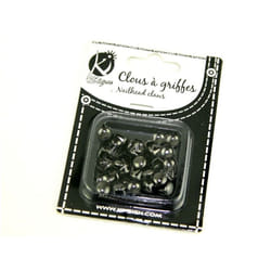 Round Metal Studs  Silver - per pack of 50