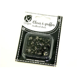 Round Metal Studs  Gunmetal - per pack of 40