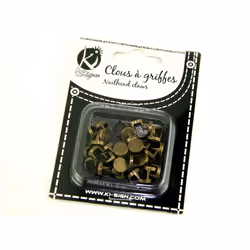 Round Metal Studs  Antique Brass - per pack of 40
