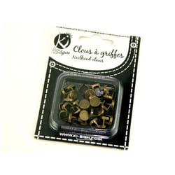 Round Metal Studs  Antique Brass - per pack of 40