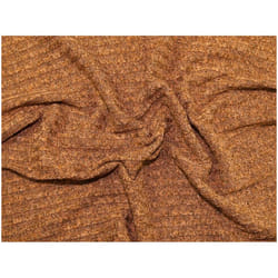 Minerva Melange Rib Stretch Knit Fabric Mustard - per metre