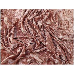 Minerva Crush Velvet Stretch Knit Fabric Withered Rose - per metre