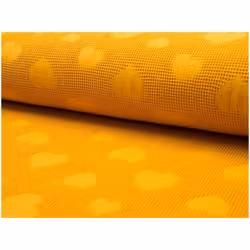 Minerva Jacquard Cotton Waffle Fabric Ochre - per metre