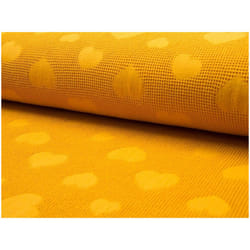Minerva Jacquard Cotton Waffle Fabric Ochre - per metre