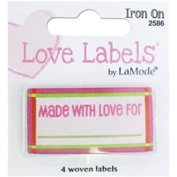 Iron On Lovelabels - per pack of 4