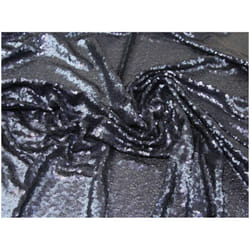 Minerva Luxor Sequin Mesh Fabric Navy Blue - per metre