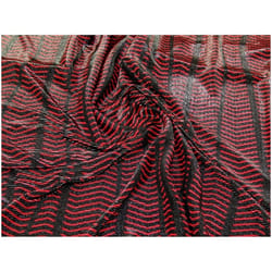 Minerva Pleated Plisse Stretch Knit Fabric Red - per metre