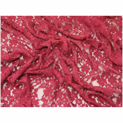 Minerva Delicate Lace Fabric Wine - per metre