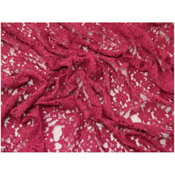 Minerva Delicate Lace Fabric Wine - per metre