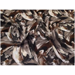 Minerva Crinkle Sheer Chiffon Fabric Brown - per metre
