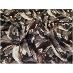 Minerva Crinkle Sheer Chiffon Fabric Brown - per metre