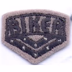 Biker Patch Motif  Grey - each