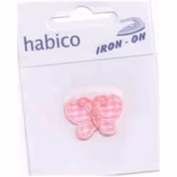 Butterfly Patch Motif  Pink - each