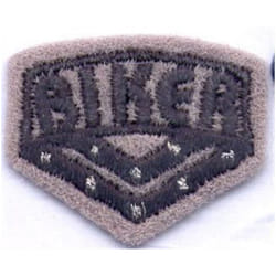 Biker Patch Motif  Grey - each