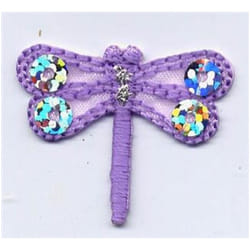 Dragonfly Patch Motif  Lilac - each