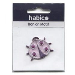 Ladybird Patch Motif  Lilac - each