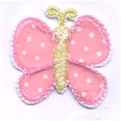 Butterfly Patch Motif Pink - each