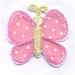 Butterfly Patch Motif  Pink - each