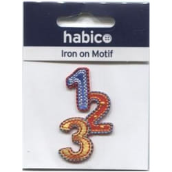 123 Patch Motif  Multicoloured - each