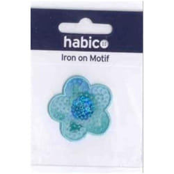 Flower Patch Motif  Turquoise - each