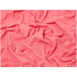 Minerva Melange Cotton Jersey Stretch Knit - per metre - Coral Red