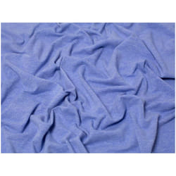 Minerva Melange Cotton Jersey Stretch Knit - per metre - Heather Blue
