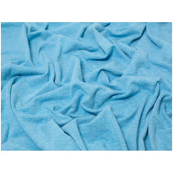 Minerva Melange Cotton Jersey Stretch Knit - per metre - Aqua Blue