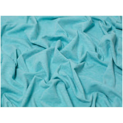 Minerva Melange Cotton Jersey Stretch Knit - per metre - Robins Egg