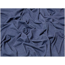 Minerva Melange Cotton Jersey Stretch Knit - per metre - Dark Blue