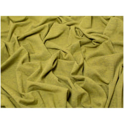 Minerva Melange Cotton Jersey Stretch Knit - per metre - Old Gold