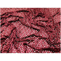 Minerva Cut Out Velvet Stretch Knit Fabric Wine - per metre