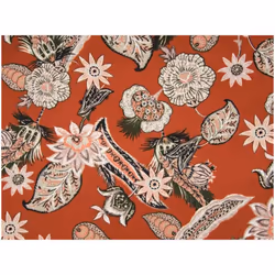 Minerva Polyester Georgette Fabric Rust - per metre